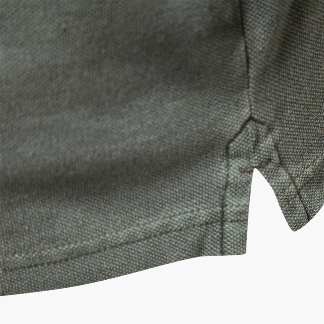 Men's Casual Polo Shirt with Button Placket and Tapered Fit