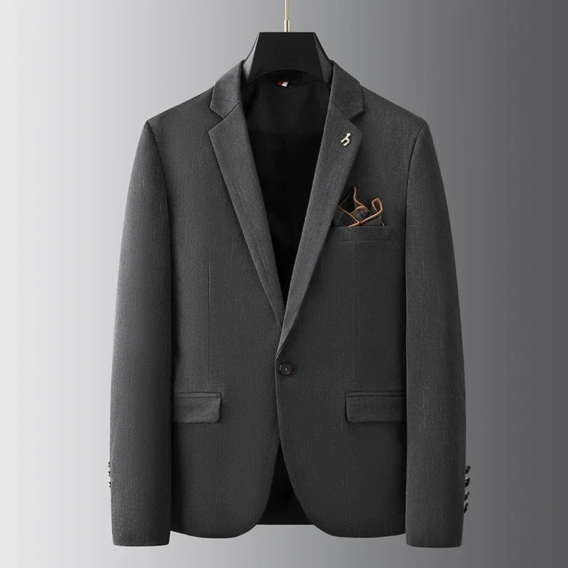 Men's Slim-Fit Two-Piece Suit Set with Blazer and Tailored Trousers